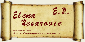 Elena Mesarović vizit kartica